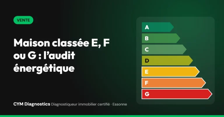 Étiquette énergie DPE : maison classée E, F ou G et audit énergétique